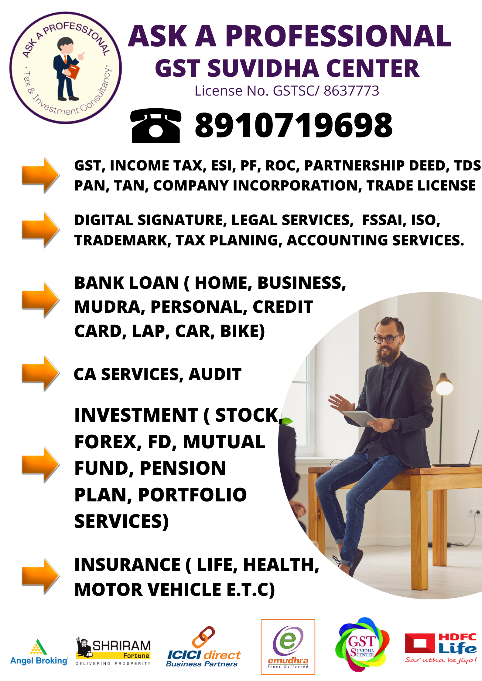 Income Tax advisor Abhishek Das in Golf Green